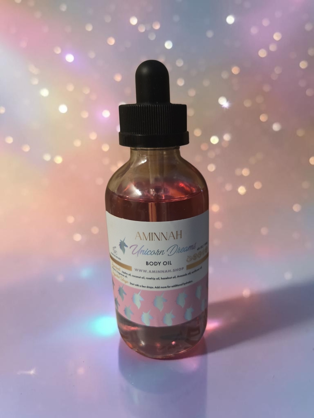 Unicorn Dreams Pink Body Oil - Hydrating Women's Skincare